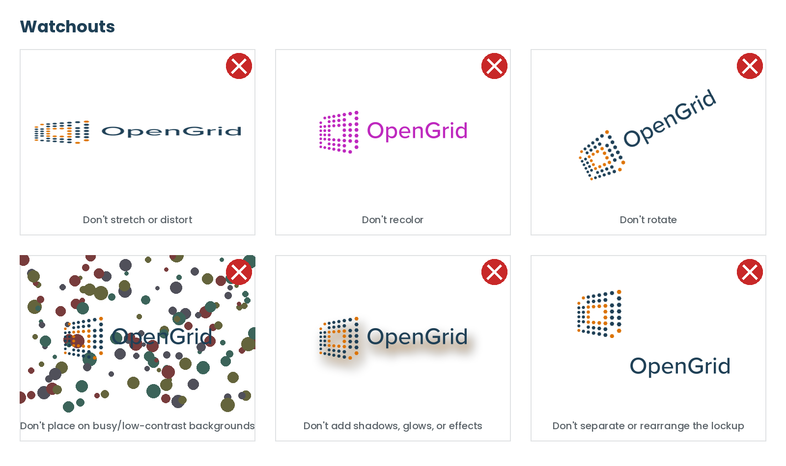 OpenGrid Logo Watchouts