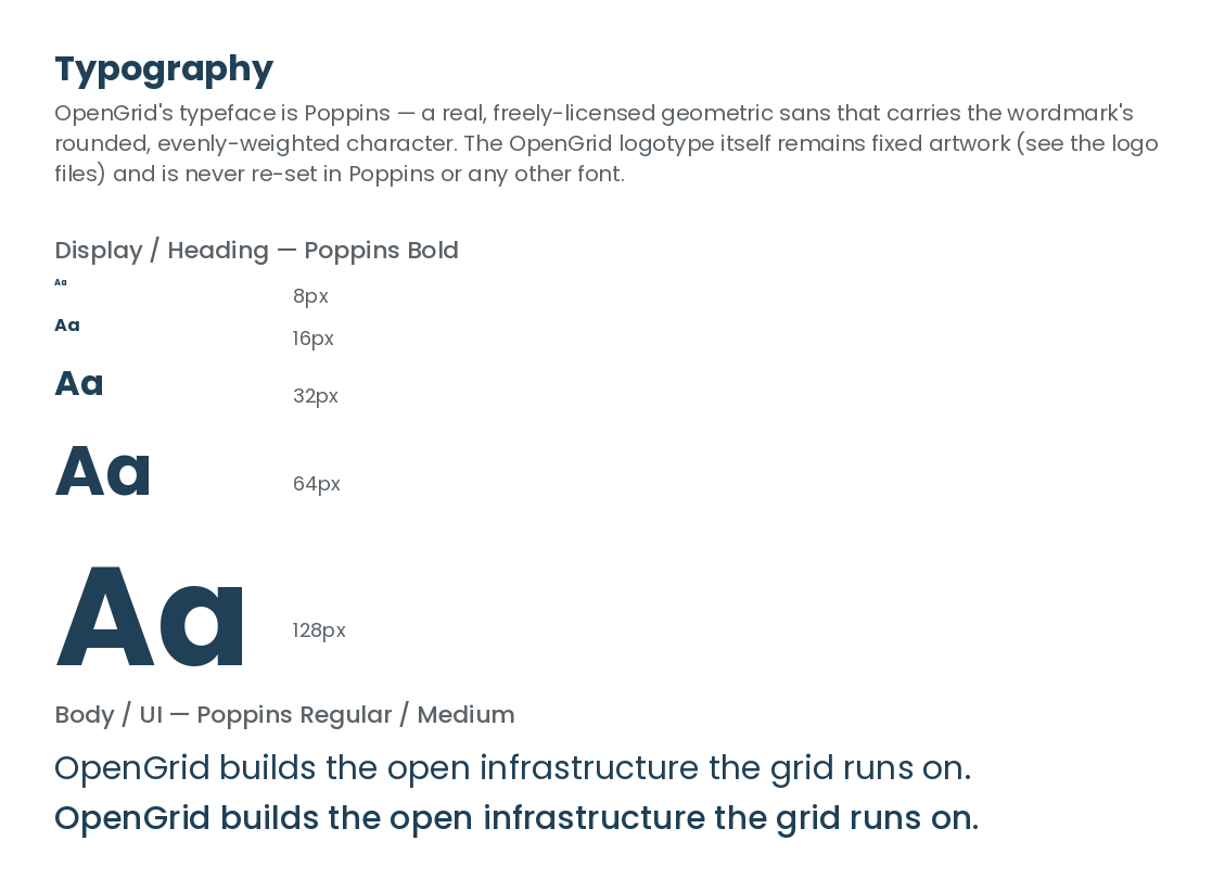 OpenGrid Logo Typography